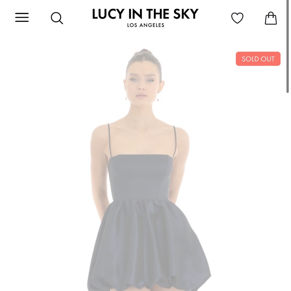 Lucy in the Sky Sold Out Navy Blue Bubble Hem Mini Dress / Occasion/Homecoming - Picture 2 of 4